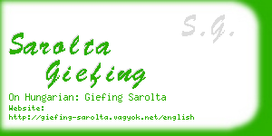 sarolta giefing business card